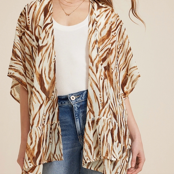 Zebra Print Kimono - Picture 2 of 11